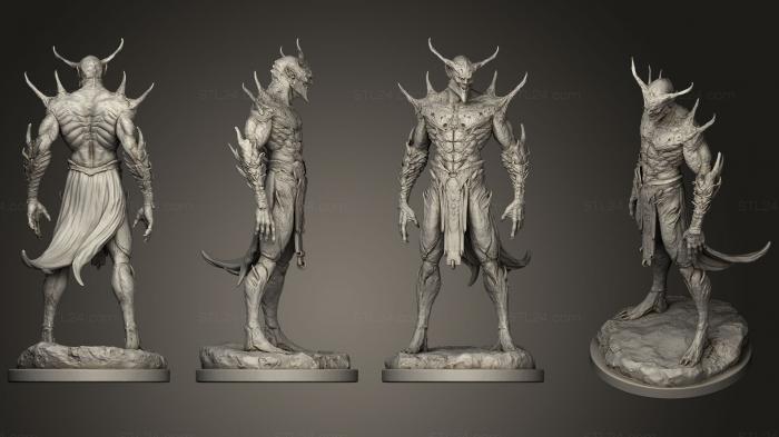 Статуэтки герои, монстры и демоны (Барбатос122, STKM_0655) 3D модель для ЧПУ станка